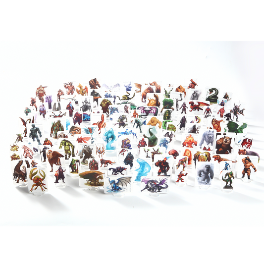 DND Miniatures Starter Set Monster Card Flat Minis for D&D 5E|Pathfinder|TTRPG