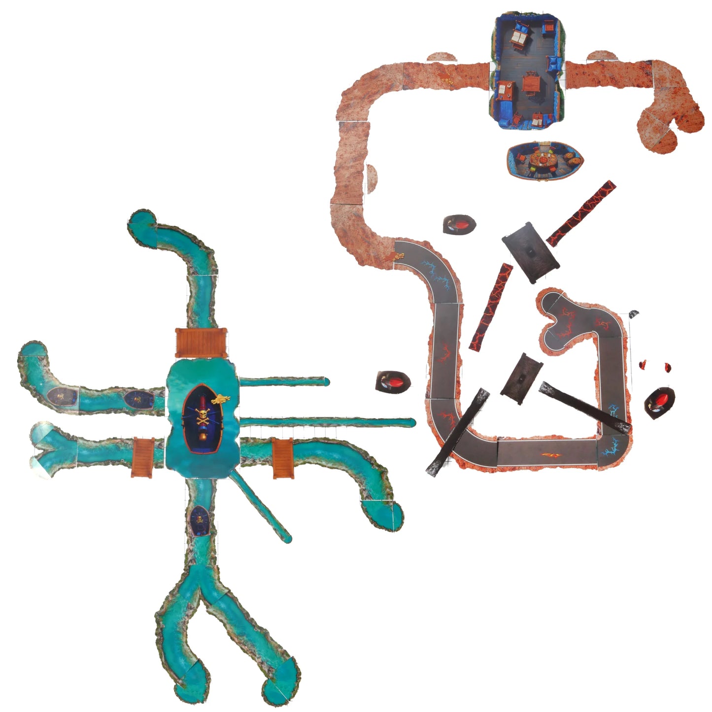 Cheap DND Terrain Dungeons&Dragons Rivers and roads Starter Set 2D Figurines Bulk 28mm Minis Accessories Terrain D&D 5E Pathfinder Figures kit TTRPG Tabletop RPG Games asset Gift for DM DND Flat Dungeons and Dragons Map D And D Players Supplies DM Screen Tiles Miniatures