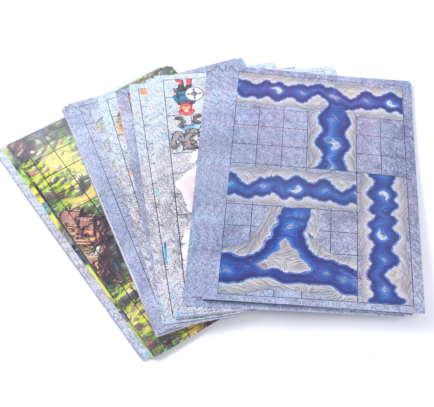 DND Terrain Tiles Dungeons&Dragons Starter Set 28mm Minis Accessories Terrain D&D 5E Pathfinder Figures kit TTRPG Tabletop RPG Games asset Gift for DM DND Flat 2D Figurines Bulk Dungeons and Dragons Map D And D Players Supplies Miniatures