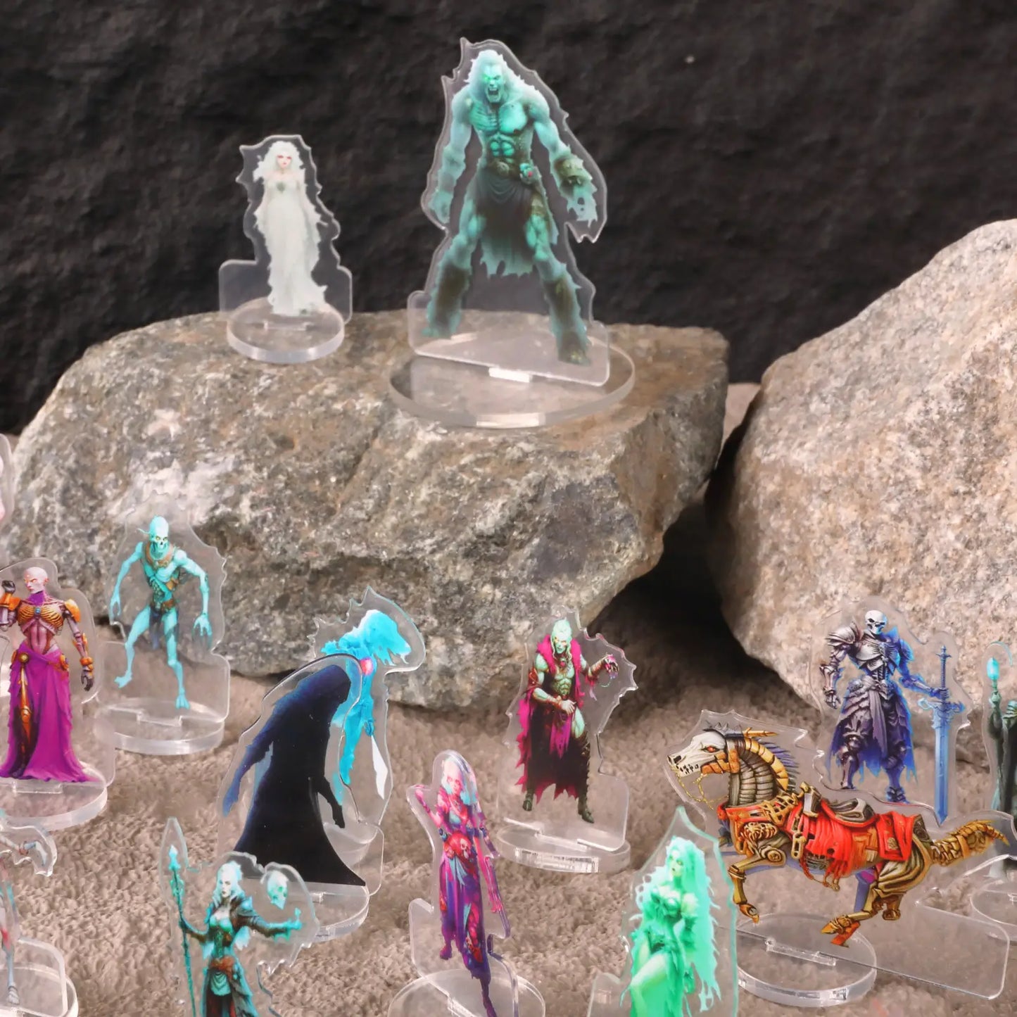 DND Miniatures Undead Set 94Pcs Flat Minis for D&D 5E|Pathfinder|TTRPG 2D