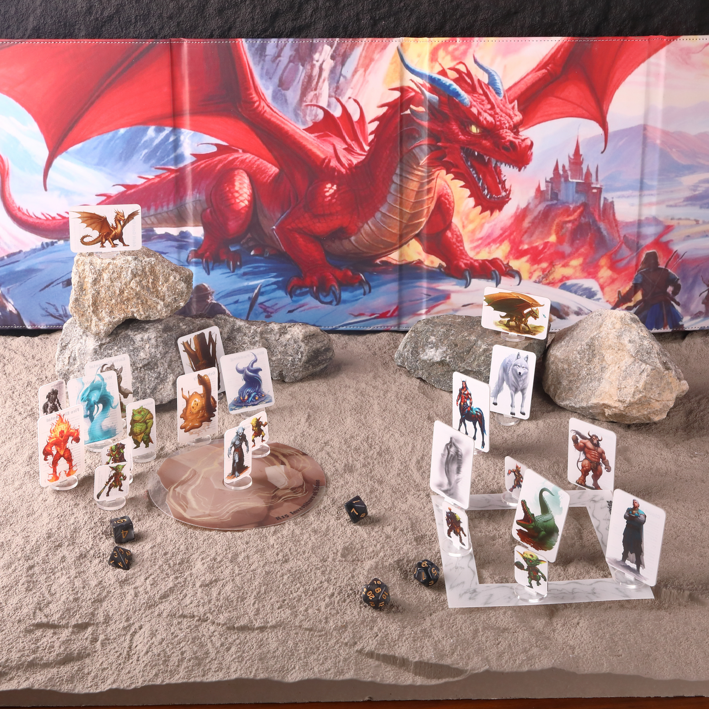 DND Miniatures Starter Set Monster Card Flat Minis for D&D 5E|Pathfinder|TTRPG