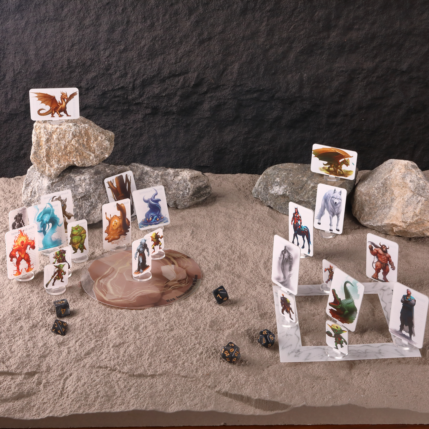 DND Miniatures Starter Set Monster Card Flat Minis for D&D 5E|Pathfinder|TTRPG
