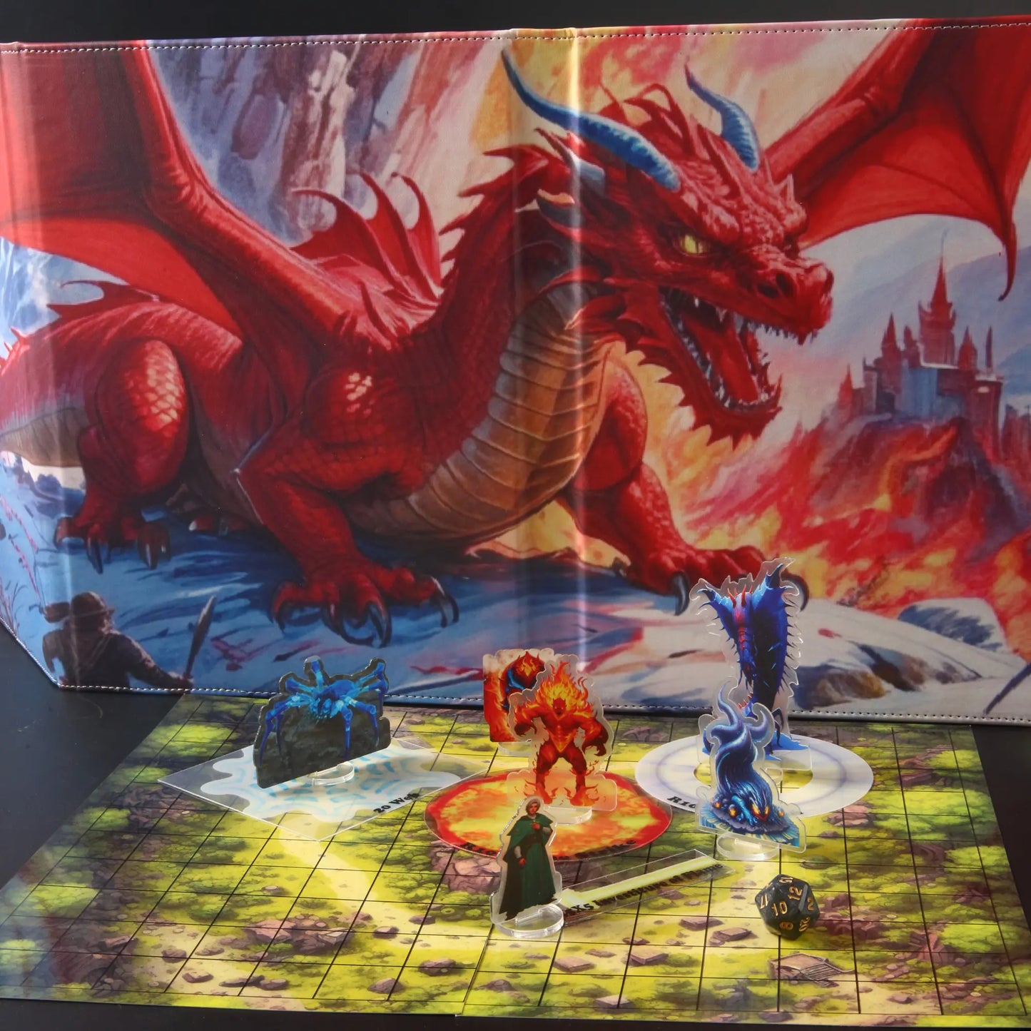DND DM Screen Terrain Tiles Dungeons&Dragons Starter Set 28mm Minis Accessories Terrain D&D 5E Pathfinder Figures kit TTRPG Tabletop RPG Games asset Gift for DM DND Flat 2D Figurines Bulk Dungeons and Dragons Map D And D Players Supplies Miniatures