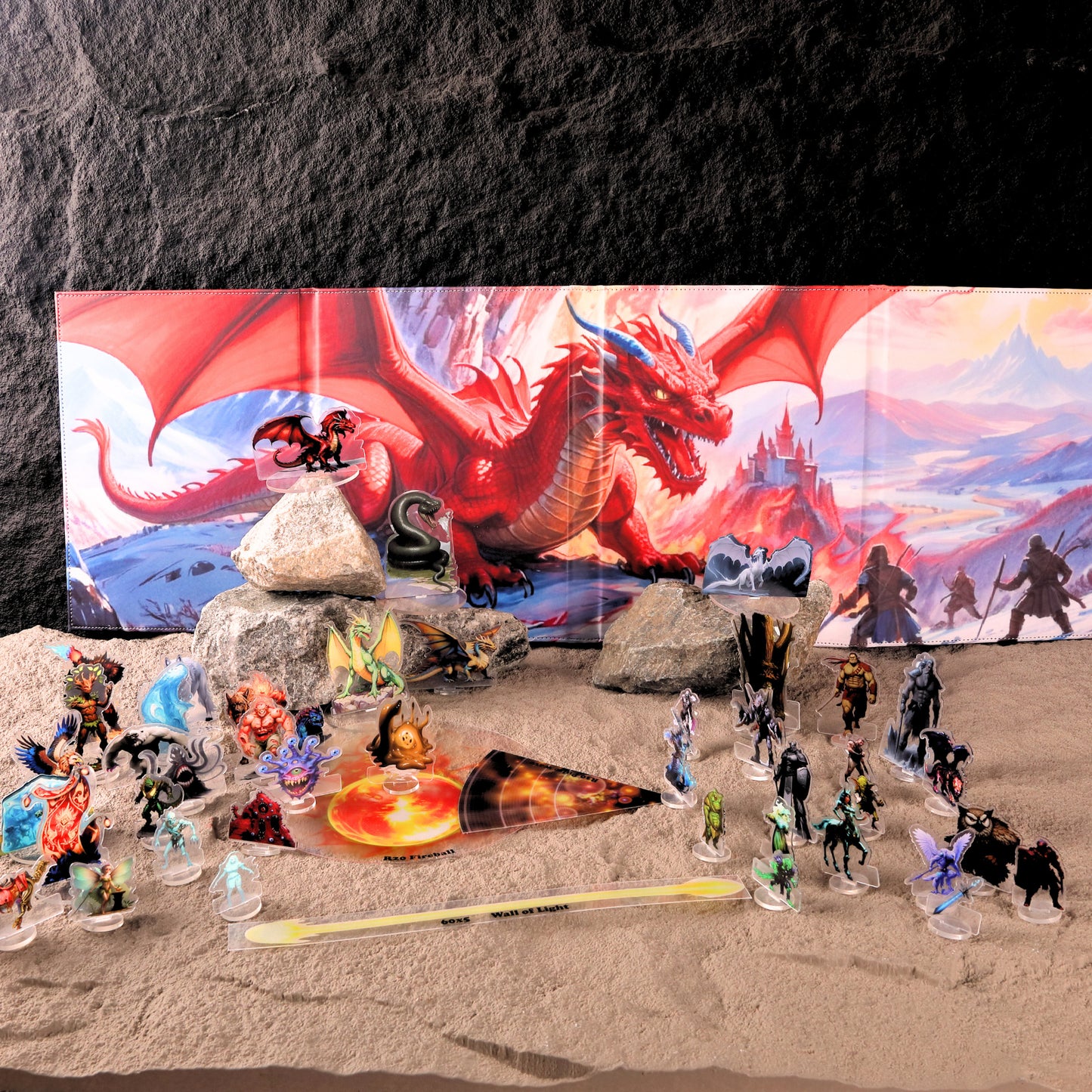 DND Miniatures Starter Set 170 Flat Minis for D&D 5E|Pathfinder|TTRPG