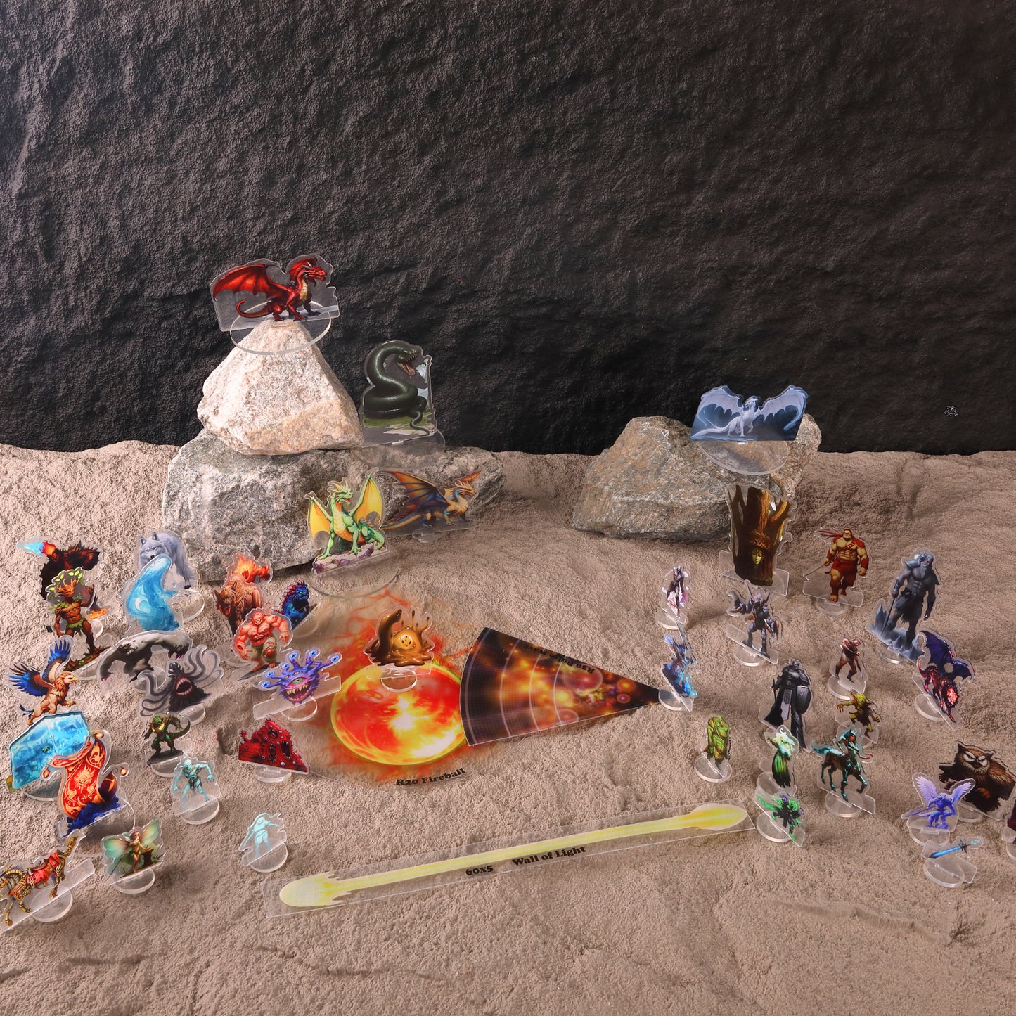 DND Miniatures Starter Set 170 Flat Minis for D&D 5E|Pathfinder|TTRPG