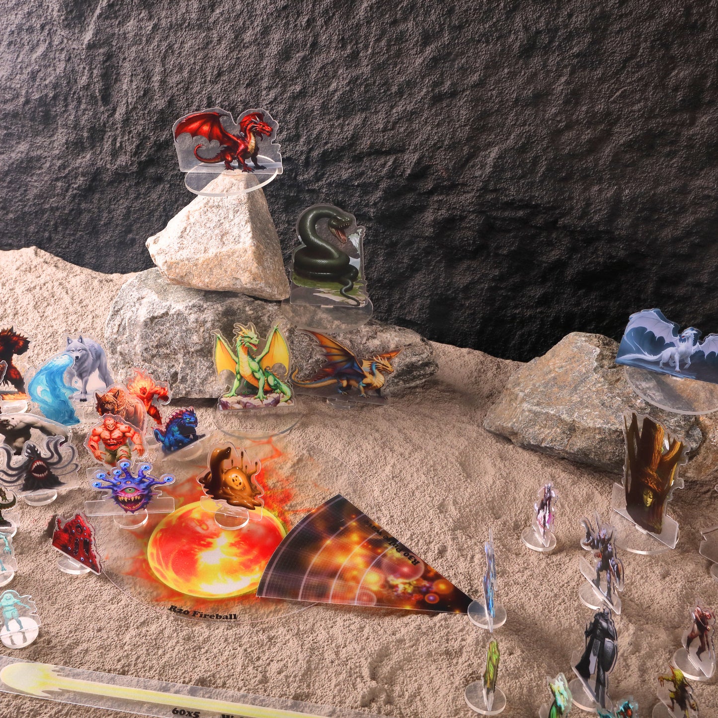 DND Miniatures Starter Set 170 Flat Minis for D&D 5E|Pathfinder|TTRPG