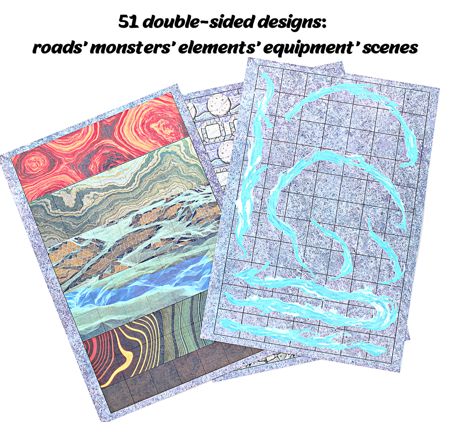 DND Terrain Tiles Dungeons&Dragons Starter Set 28mm Minis Accessories Terrain D&D 5E Pathfinder Figures kit TTRPG Tabletop RPG Games asset Gift for DM DND Flat 2D Figurines Bulk Dungeons and Dragons Map D And D Players Supplies Miniatures