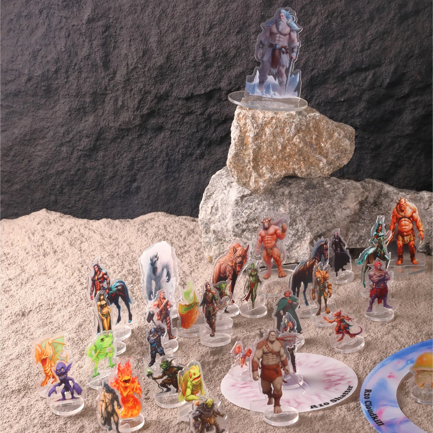 DND Miniatures Wild Tribal Set 97Pcs Flat Minis for D&D 5E|Pathfinder|TTRPG