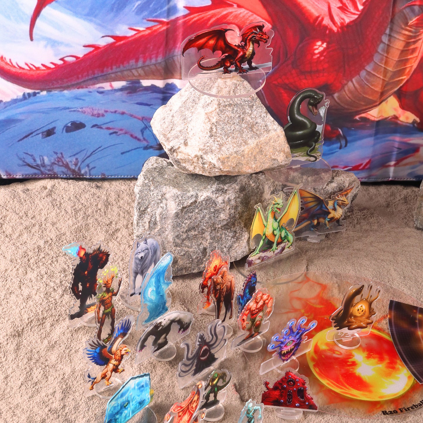 DND Miniatures Starter Set 170 Flat Minis for D&D 5E|Pathfinder|TTRPG