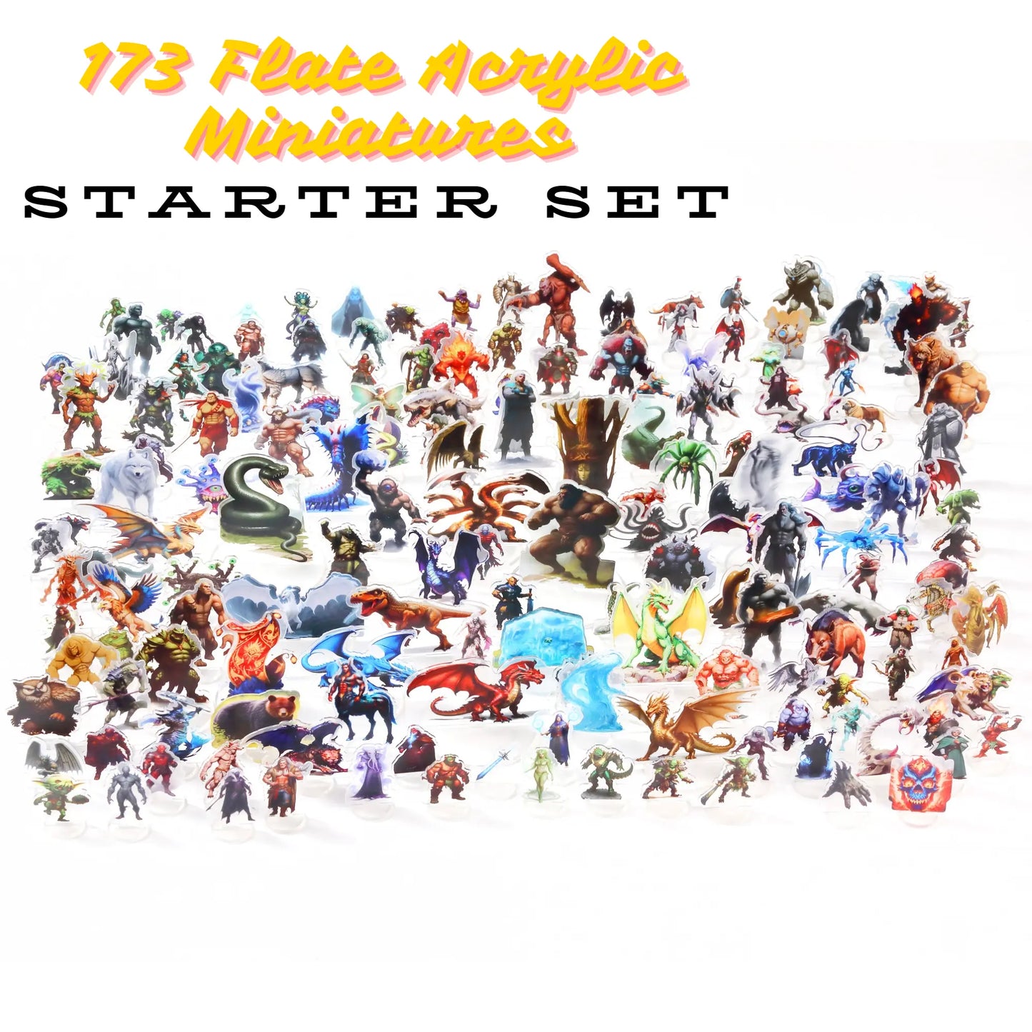 d&d stater set minis dnd miniatures flat acrylic figures 173 set 2d Miniaturen