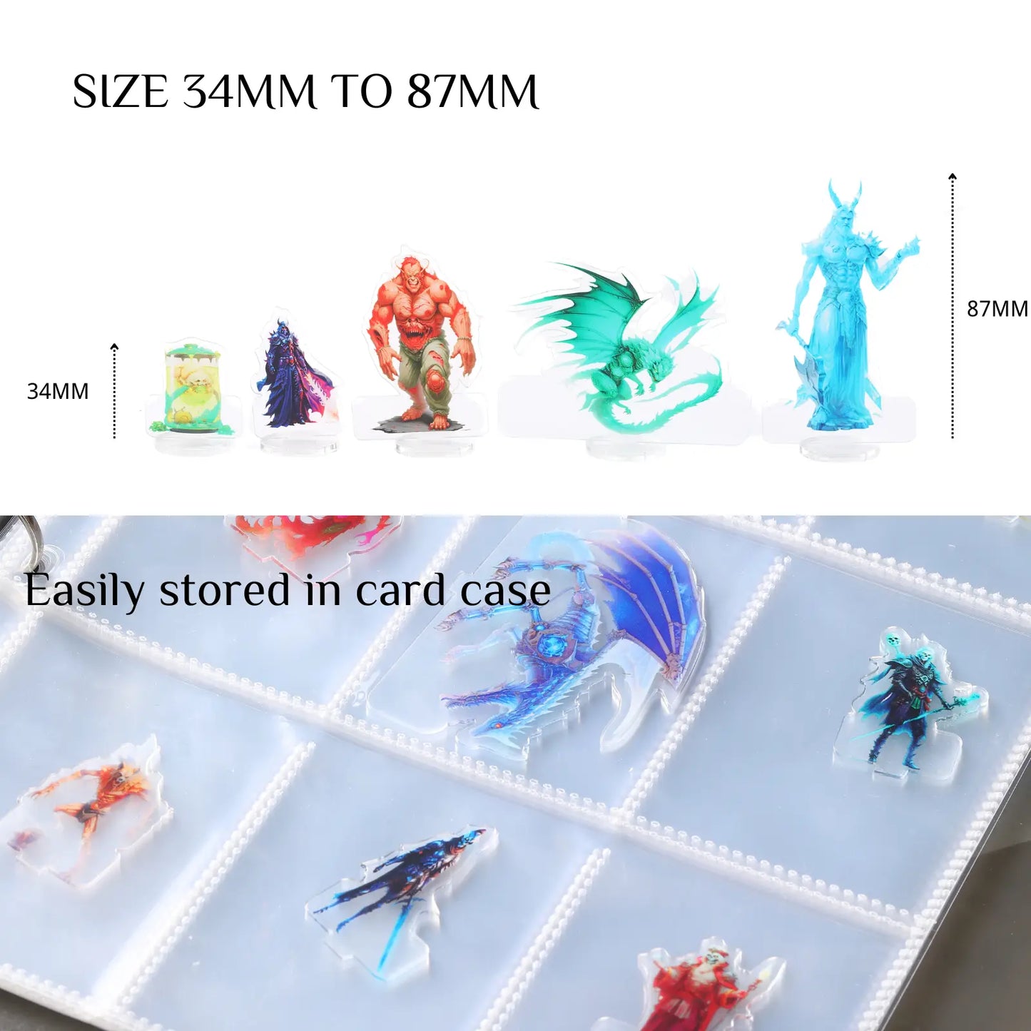 DND Miniatures Undead Set 94Pcs Flat Minis for D&D 5E|Pathfinder|TTRPG 2D
