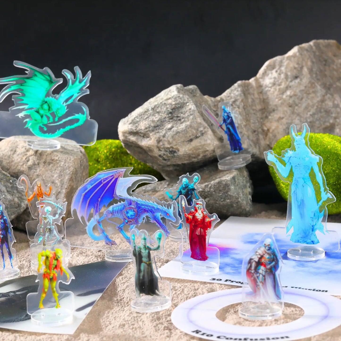 DND Miniatures Undead Set 94Pcs Flat Minis for D&D 5E|Pathfinder|TTRPG 2D