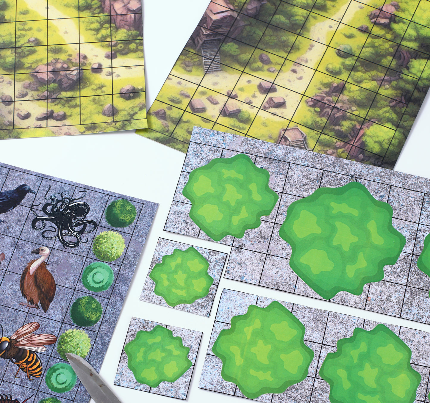 D&D Accessory Dungeons Craft Tile 5E DND Reversible Miniature Terrain Asset